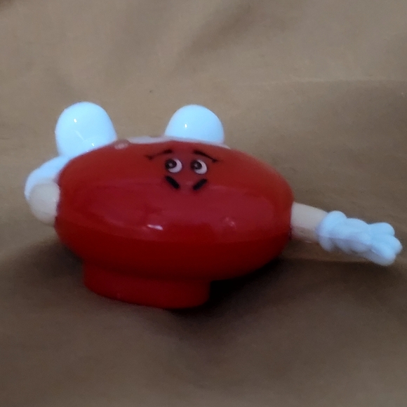 Vintage Red M&M Chocolate Candy Dispenser 3" Toy Figure Mars 1991 - Picture 3 of 4